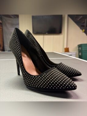 Anne Michelle Black Studded Stiletto Heels Women's Size 8